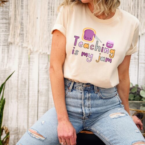 Teaching Is My Jam Cute Funny Women Back To School Shirt image 0