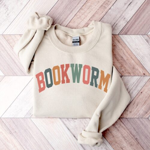 Retro Bookworm Teacher Reading ESL Team Cute Sweatshirt image 0