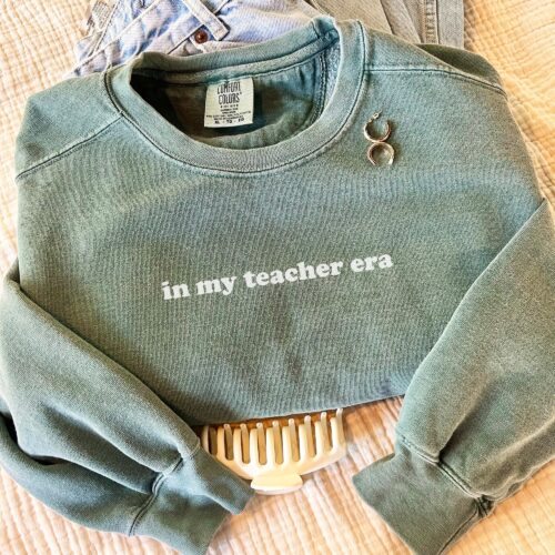 In My Teacher Era Minimalist Trendy Funny Sweatshirt image 0