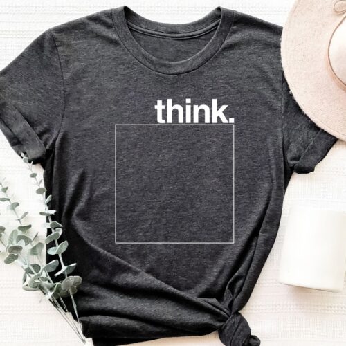 Think Outside The Box Minimalist Architect Designer Teacher Shirt image 0