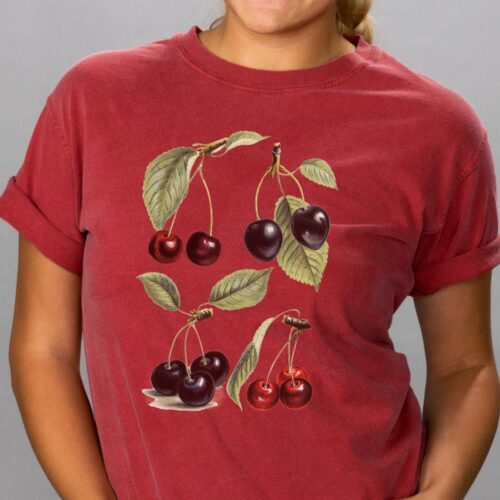 Cottagecore Vintage Cherries Nature Lover Plant Queen Trendy Shirt image 0