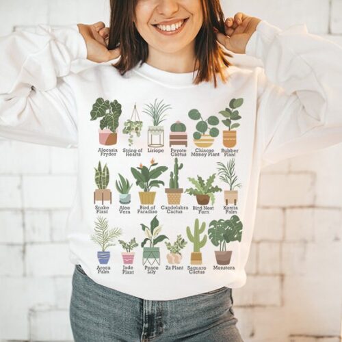 House Plant Lady Gardening Women Botanical Sweatshirt image 0