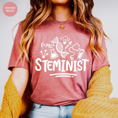 Steminist Women Tech Teacher Software Engineer Feminist Scientist Shirt image 1