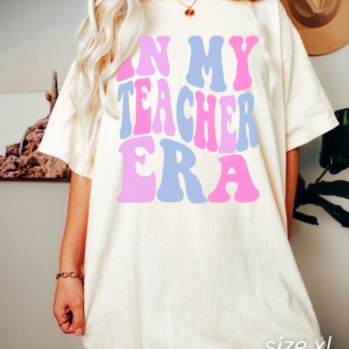 Retro In My Teacher Era Concert Funny Back To School Shirt image 0