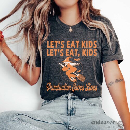 Funny English Teacher Grammar Halloween Party Shirt image 0