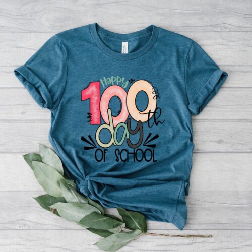 100 Days Of School Celebration Student Back To School Teacher Group Shirt image 0