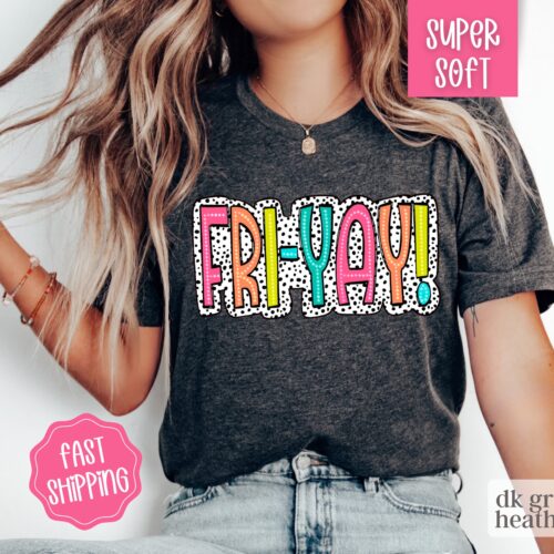 Fri-Yay Funny Teacher Weekend Team Cute School Shirt image 0