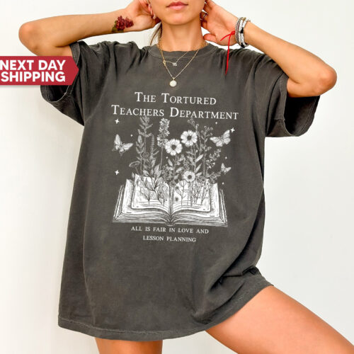 Tortured Teachers Department Funny Memes All Is Fair Trendy Shirt image 0